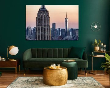 Das Empire State Building und das One World Trade Center in New York von Bas van Setten