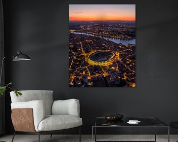 Arles bij Zonsondergang – Romeinse Arena in het Gouden Uur van Ewold Kooistra