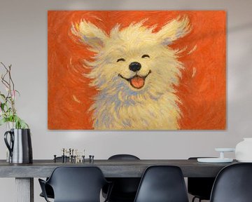 Lächelnder Hund mit verspielter Farbe von Imperial Art House