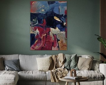 Mond über dem Hügelland