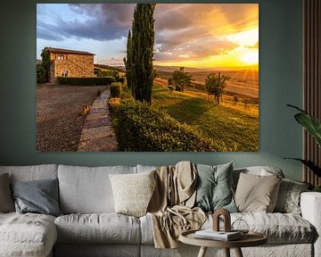 Coucher de soleil en Toscane sur Gunter Nuyts