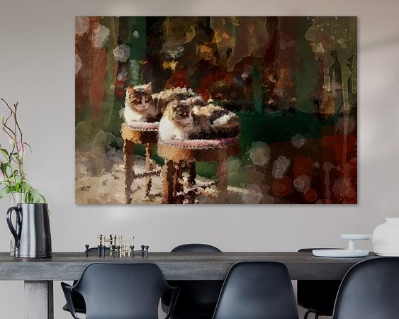 Voorbeeld van het werk in een kamer