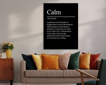 Calm Definition - Black by WordsThatInspire
