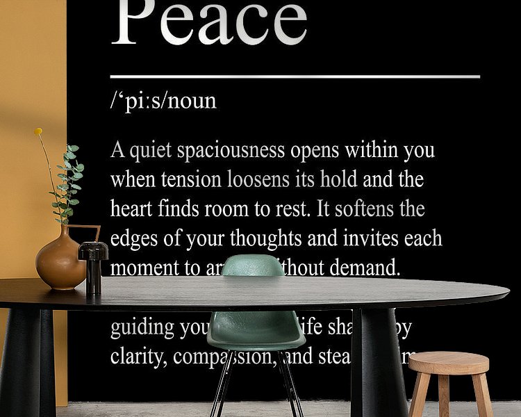 Voorbeeld van het werk in een kamer