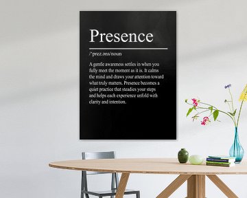 Aanwezigheidsdefinitie - Zwart van WordsThatInspire