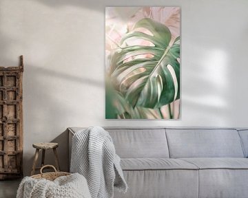 Monstera Leaf | Soft Pastel Shades by Lauren Wilde