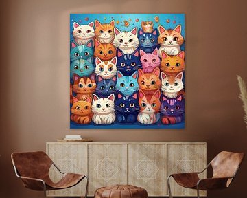 Jede Menge bunte Katzen von Patricia Hofmeester