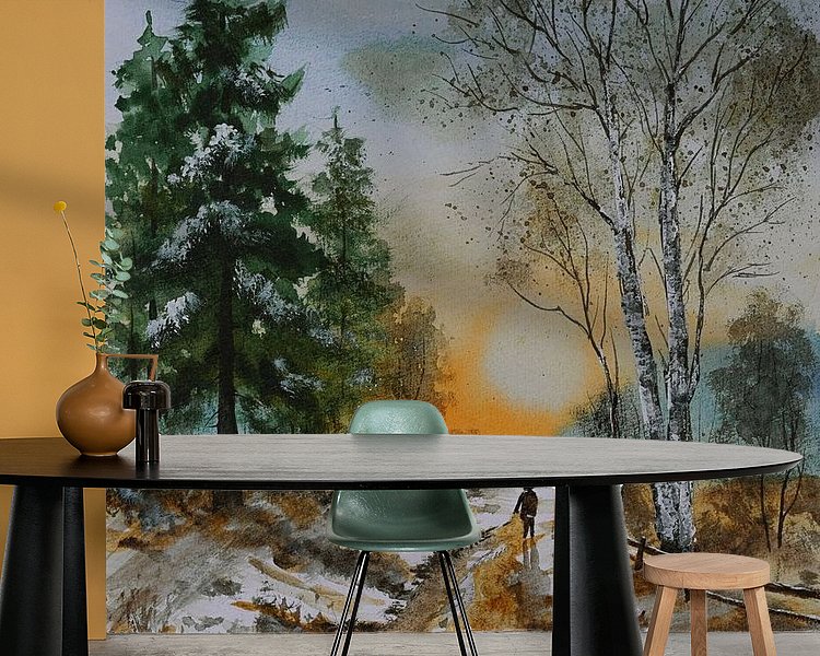 Voorbeeld van het werk in een kamer