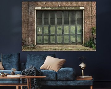 Weathered warehouse door by MMFoto