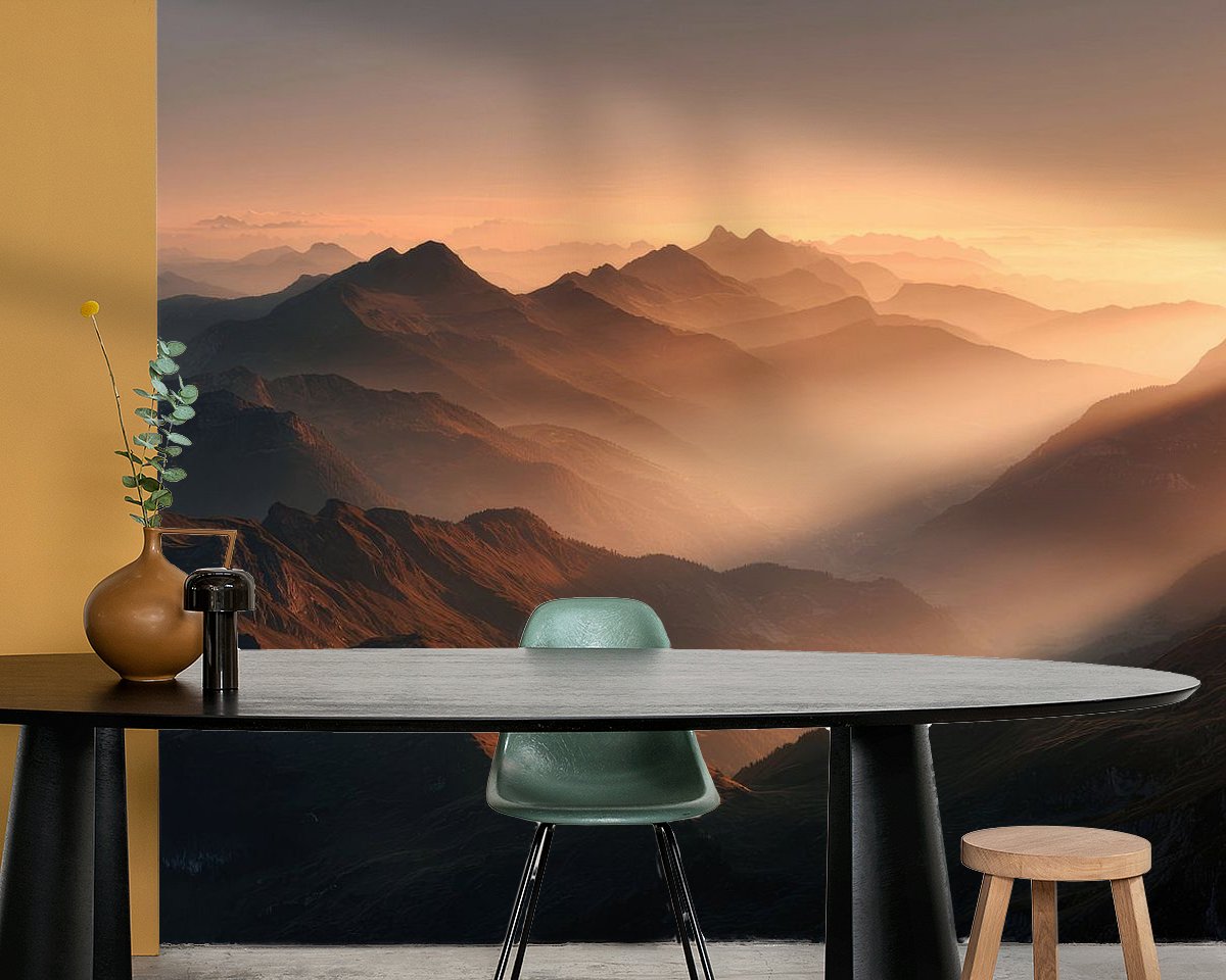Voorbeeld van het werk in een kamer