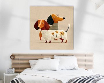 Colourful Dachshunds | Friends forever by Marijke Trienekens