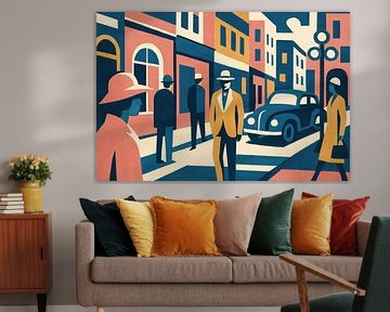 Ville géométrique avec ombres sur Art & Soul Creations