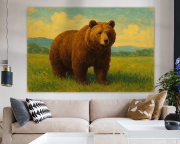 Ours dans une prairie ensoleillée sur Imperial Art House