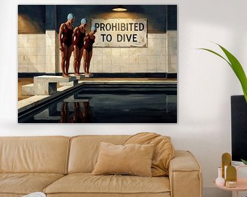 Frauen auf Sprungbrettern