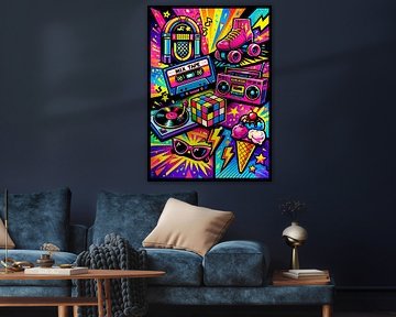 Lebendige Retro-Pop-Art