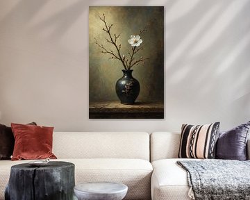 Erste Blüte | Stillleben Magnolienblüten von Marijke Trienekens