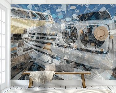 Voorbeeld van het werk in een kamer