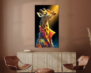 giraffe portrait by Gelissen Artworks