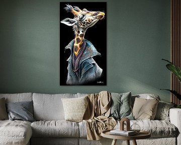 giraffe portrait by Gelissen Artworks