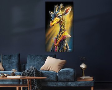 giraffe portrait by Gelissen Artworks