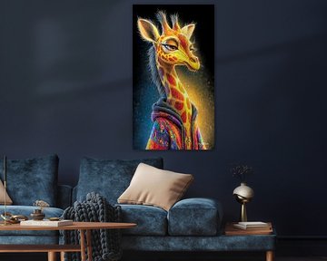 giraffe portrait by Gelissen Artworks
