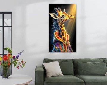 giraffe portrait by Gelissen Artworks