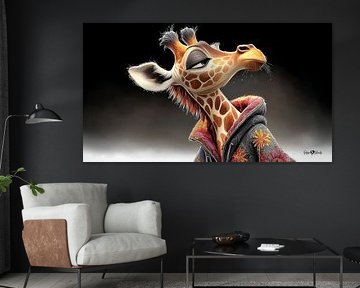 giraffe portrait by Gelissen Artworks