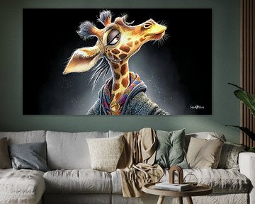 giraffe portrait by Gelissen Artworks