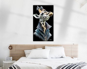 giraffe portrait by Gelissen Artworks