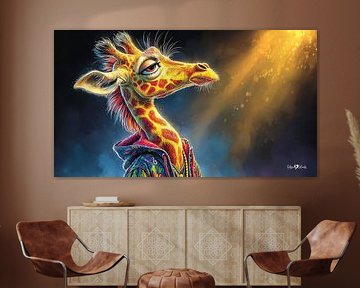 giraffe portrait by Gelissen Artworks