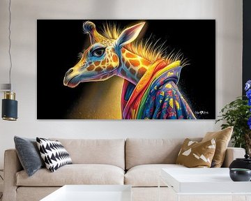 giraffe portrait by Gelissen Artworks