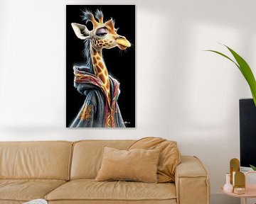 giraffe portrait by Gelissen Artworks