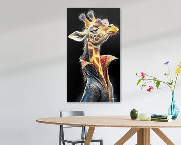 Giraffe Porträt von Gelissen Artworks