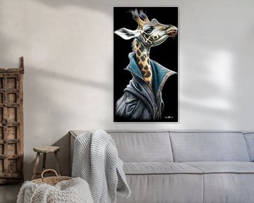Giraffe Porträt von Gelissen Artworks