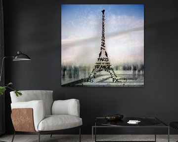 Digital-Art PARIS Eiffel Tower No.3 von Melanie Viola