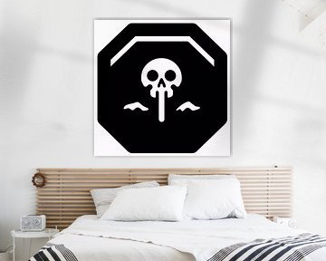 Schedelembleem van Vythryd Arts