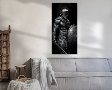 Spartaner mit Speer und Schild von MNS Designs