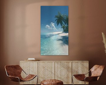 Tropisches Meer mit Palmen und klarem Wasser von MNS Designs