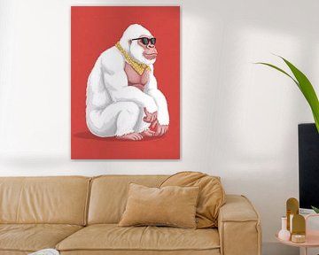 Witte Kong in rood van ahmad hanafi