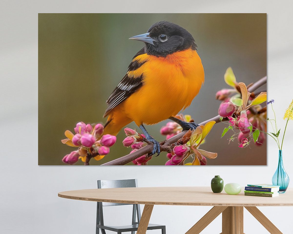 Voorbeeld van het werk in een kamer