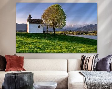 Het voorgebergte van de Alpen in Opper-Beieren