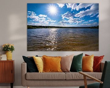 Sunlight over the lake by Ivonne Fuhren-van de Kerkhof