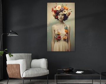 Jeune fille en fleurs sur Martine Affre Eisenlohr