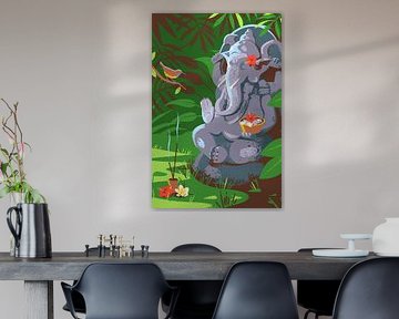 Ganesh in a Balinese Garden by Eduard Broekhuijsen