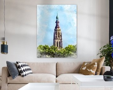 Die Große Kirche oder Liebfrauenkirche in Breda, Nordbrabant von Danny de Klerk