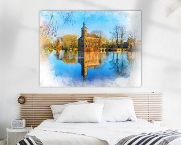 Blick auf Schloss Bouvigne bei Breda, Nordbrabant von Danny de Klerk