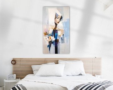 Junge Frau mit Blumenstrauß