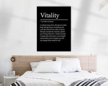 Vitality Definition – Black by WordsThatInspire