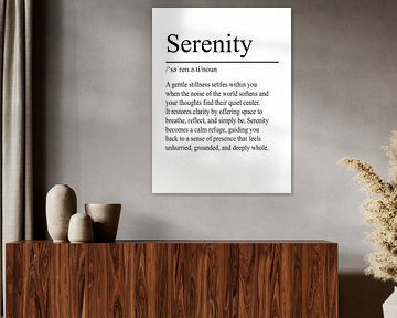 Serenity Definition – White by WordsThatInspire