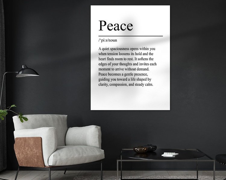 Voorbeeld van het werk in een kamer